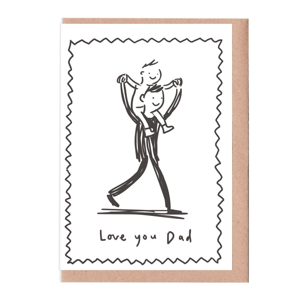 On your shoulders Father's Day Card