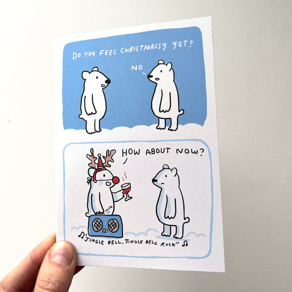 Polar Bears Feeling Christmassy Card