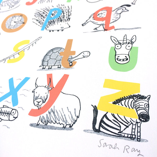 ABC Zoo Themed Print