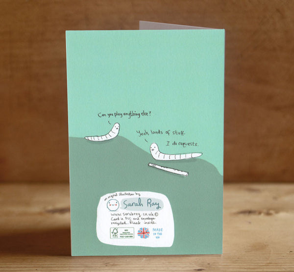 Worm Flautist Card