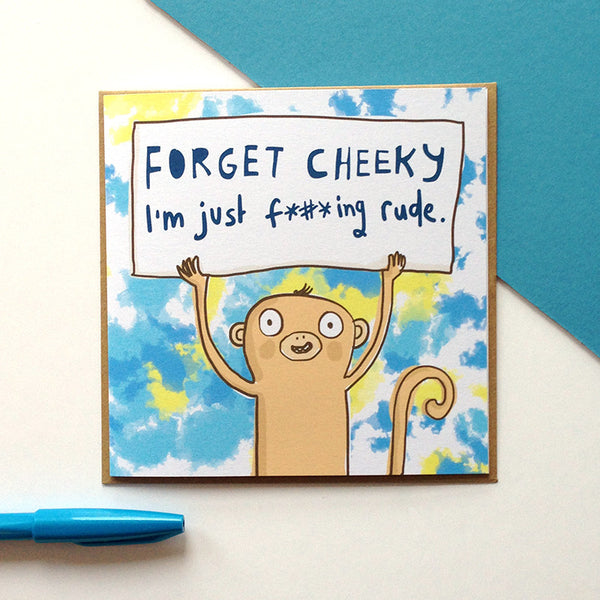 Cheeky Monkey Greeting Card