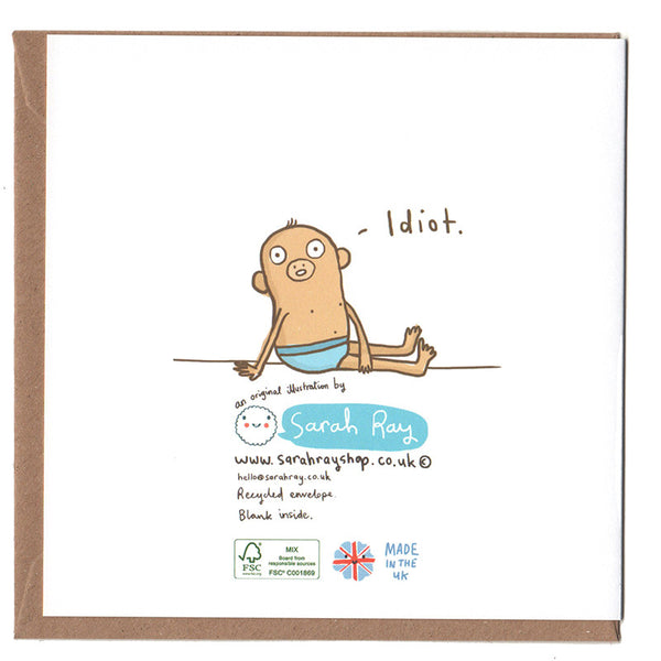 Cheeky Monkey Greeting Card