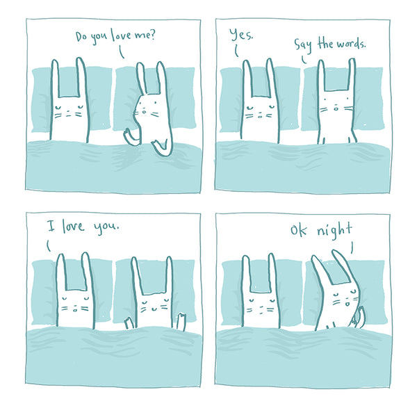 Say the Words Rabbit Couple Print