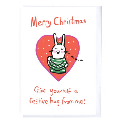 Festive Hug Christmas Card