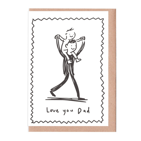 On your shoulders Father's Day Card