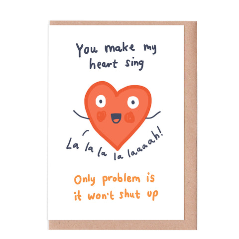You Make My Heart Sing Valentines card