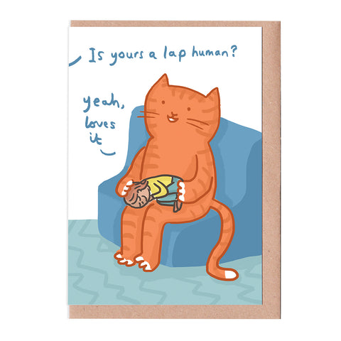 Lap Human Cat Card