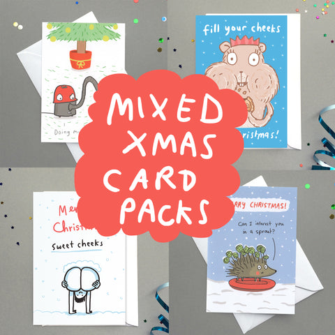 Mixed pack of 6 or 12 or 20 Christmas cards