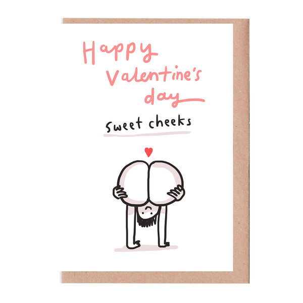 Happy Valentine's Sweet Cheeks Card