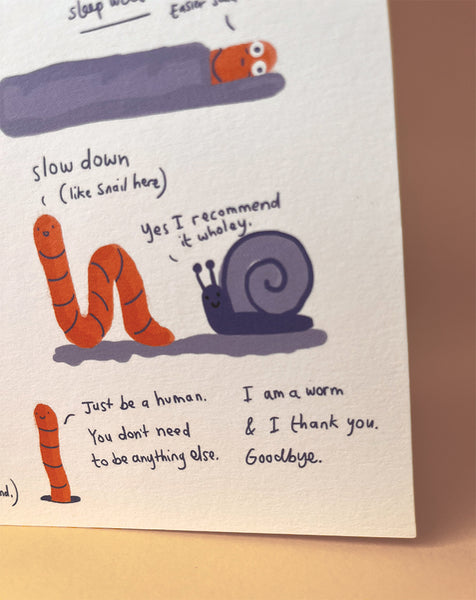 Worm Guide to Staying Grounded Card
