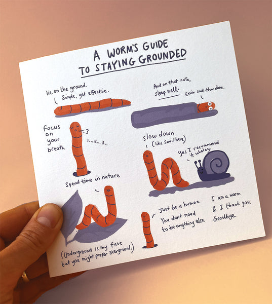 Worm Guide to Staying Grounded Card