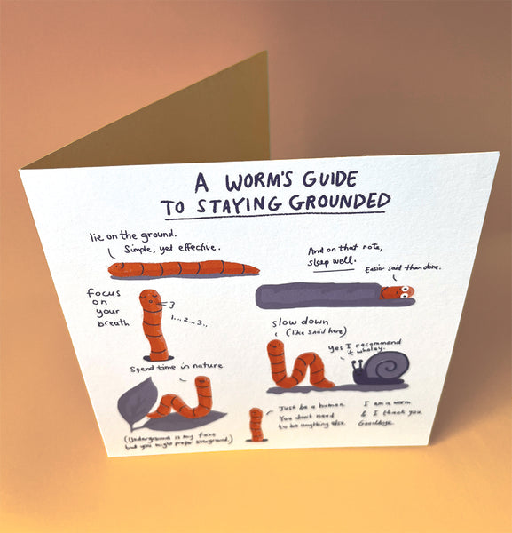 Worm Guide to Staying Grounded Card