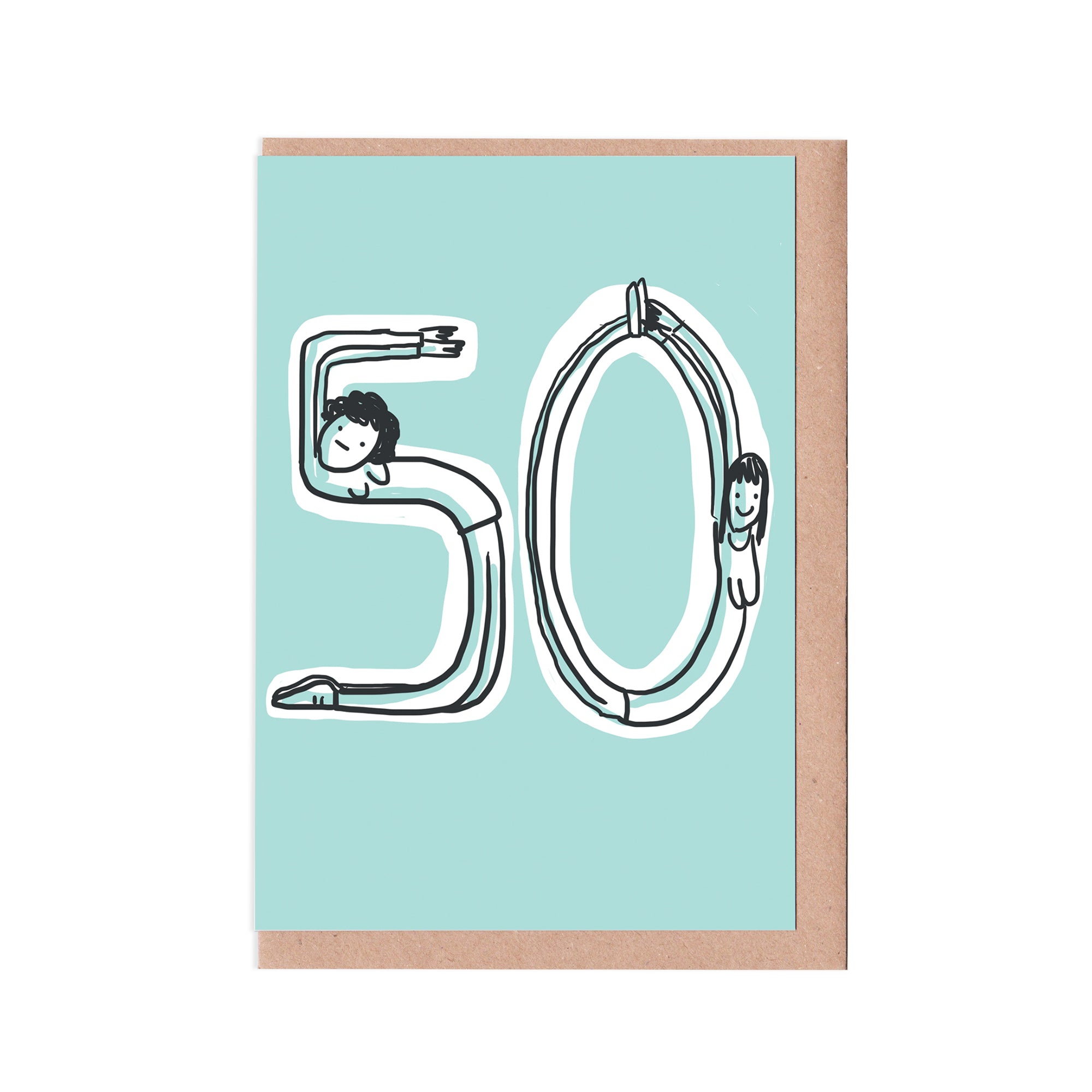 50th birthday woman card