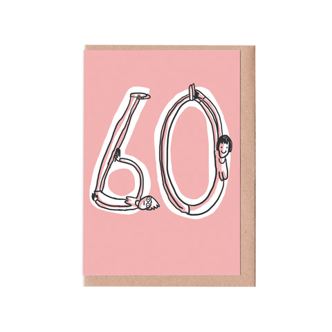 60th birthday woman card