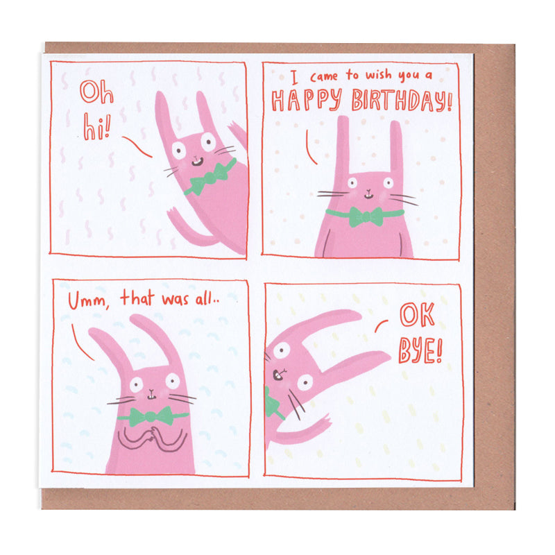 Birthday Rabbit Greeting Card