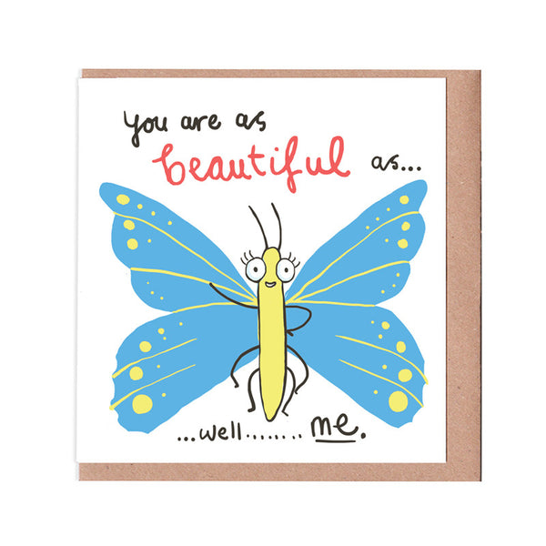 UK Greetings Glückwunschkarte Für Mädchen – Süßes Schmetterlings-Design Mit Glitzer, 21x11 Cm | Für Babyparty & Neugeborene
