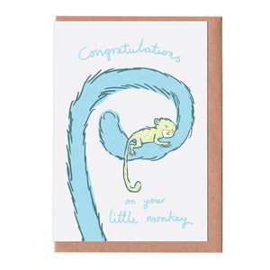 Little Monkey Baby Card
