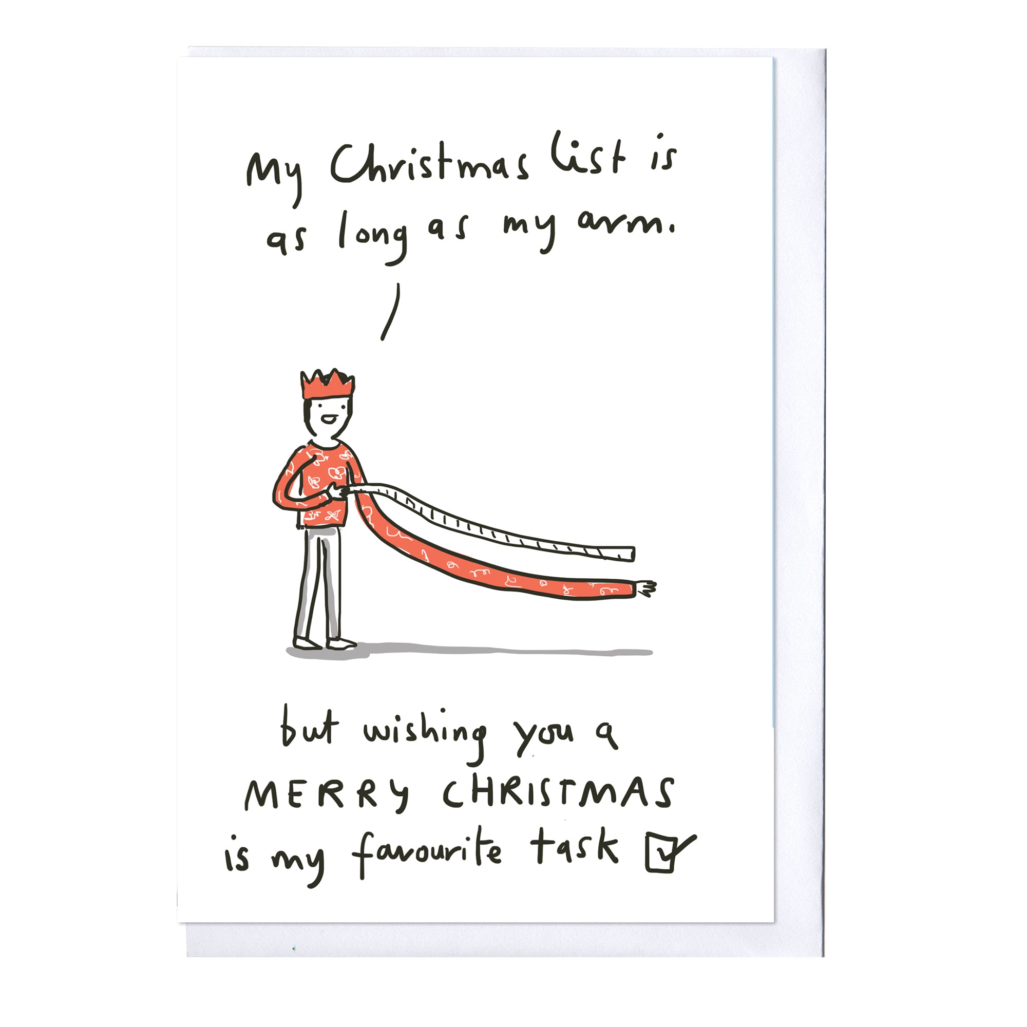 Christmas arm list Card