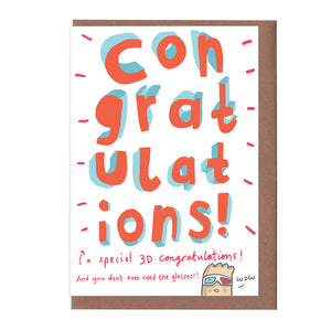 3D Congrats Card