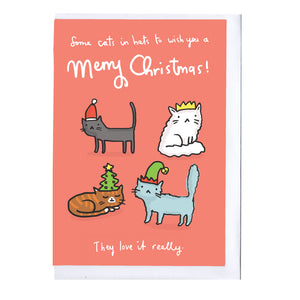 Cats in Hats Christmas Card
