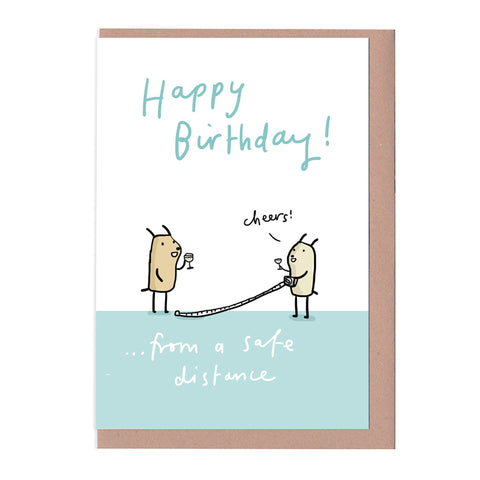 Safe distance Birthday Card