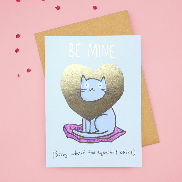 Be Mine Cat Foiled Card