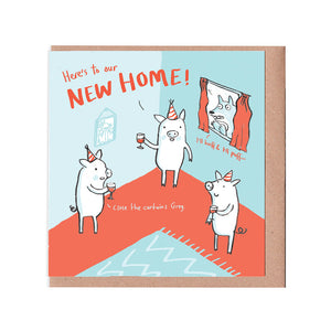 Pigs New Home Card