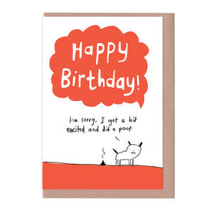 Dog poop birthday card