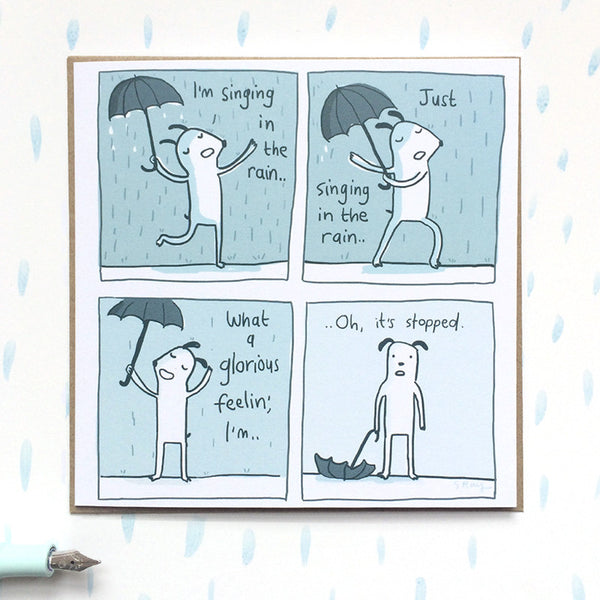 Singing in the Rain Greeting Card
