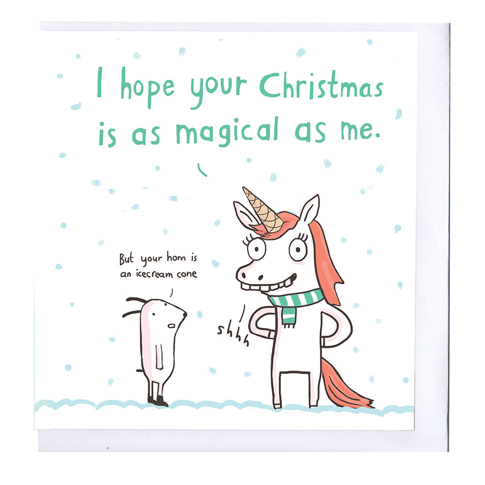 Magical Unicorn Christmas Card