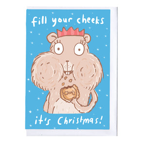 Hamster Cheeks Christmas Card