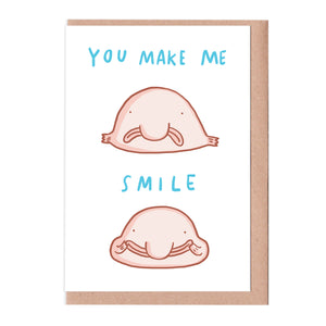 Blob fish smile card