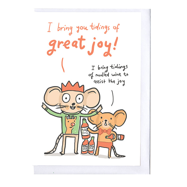 Bring you tidings of great joy Mouse Christmas card