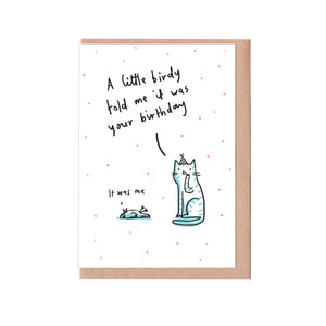 Little birdy told me card