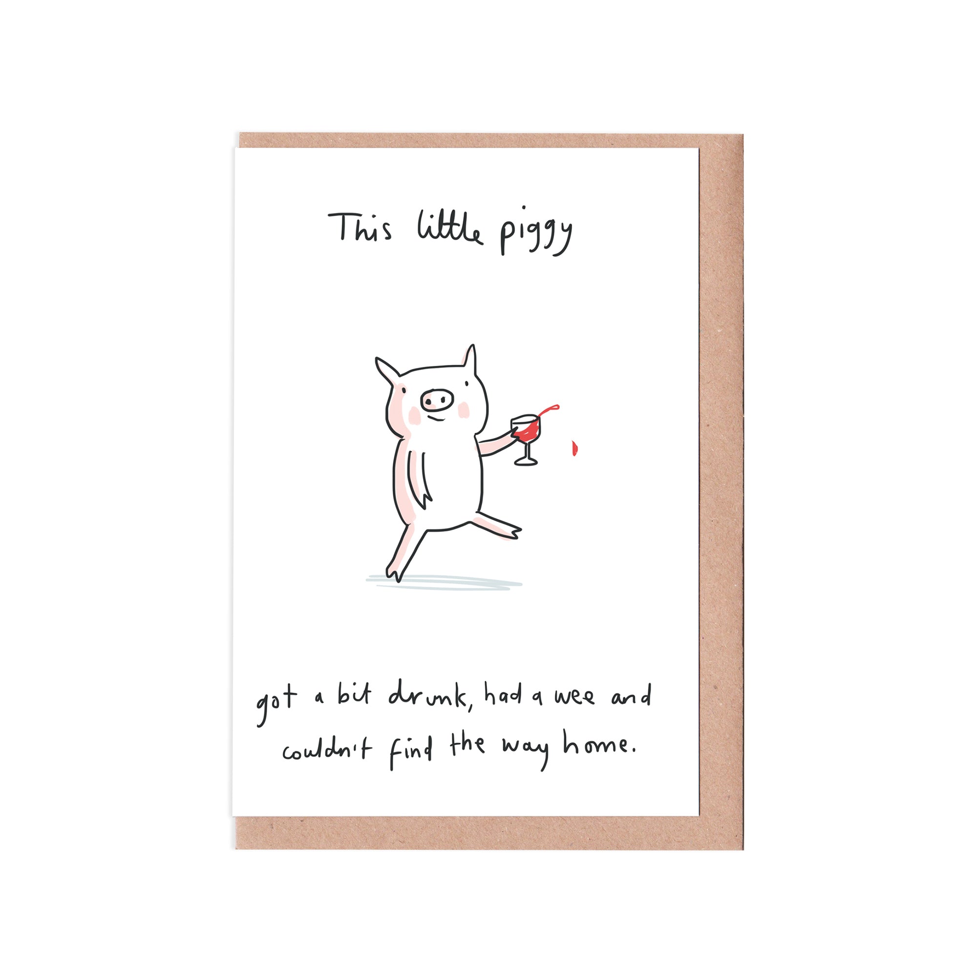 This little piggy card
