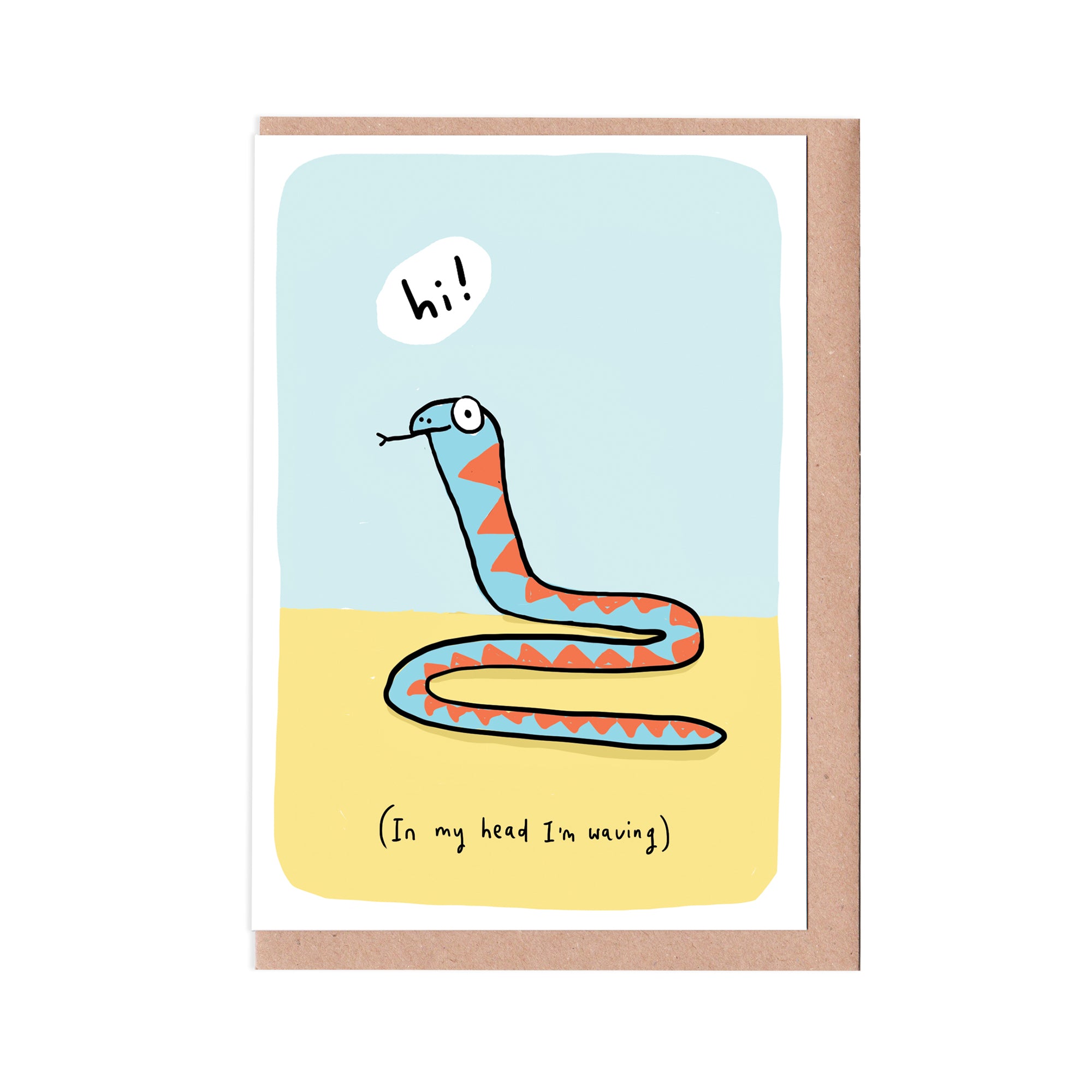 Snake waving hi card
