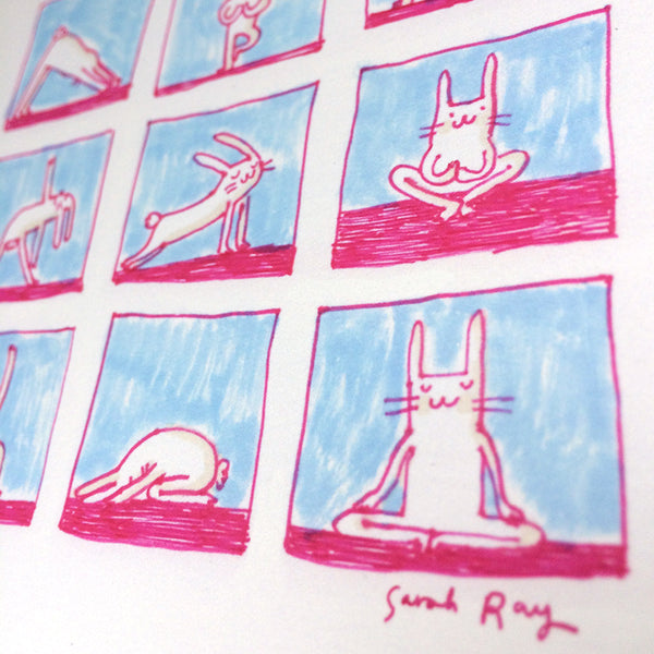 Yoga rabbit print